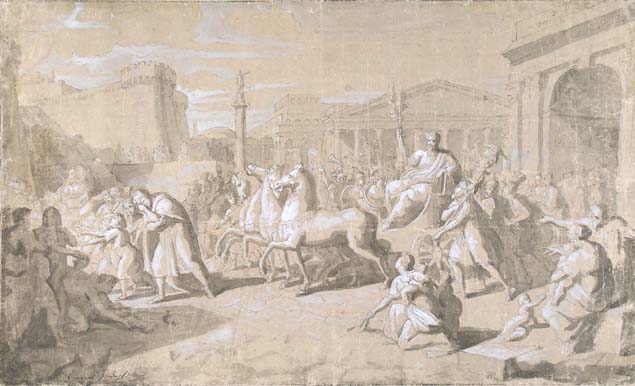 Francesco Podesti, the triumph of a Roman emperor